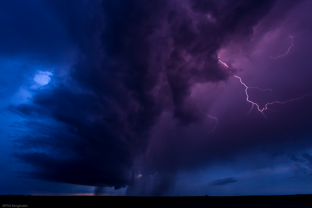 supercell New Mexico storm lightning wall cloud rotation